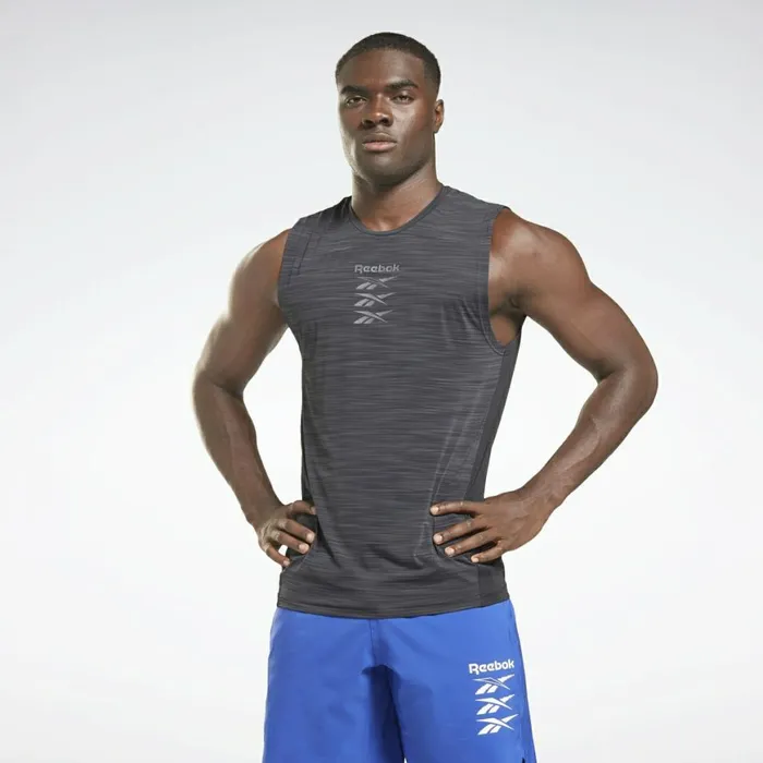 Tank Tops Mens Reebok Activchill Sleeveless TShirt Black