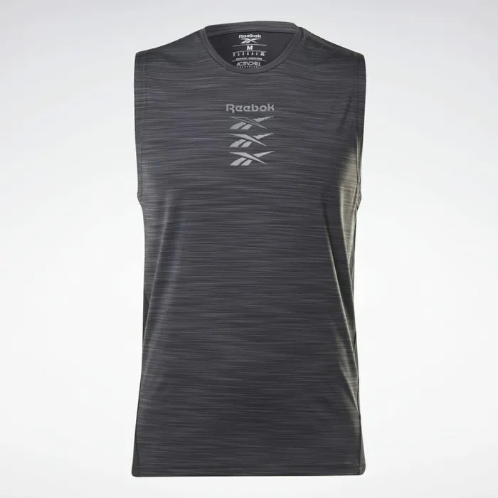 Tank Tops Mens Reebok Activchill Sleeveless TShirt Black
