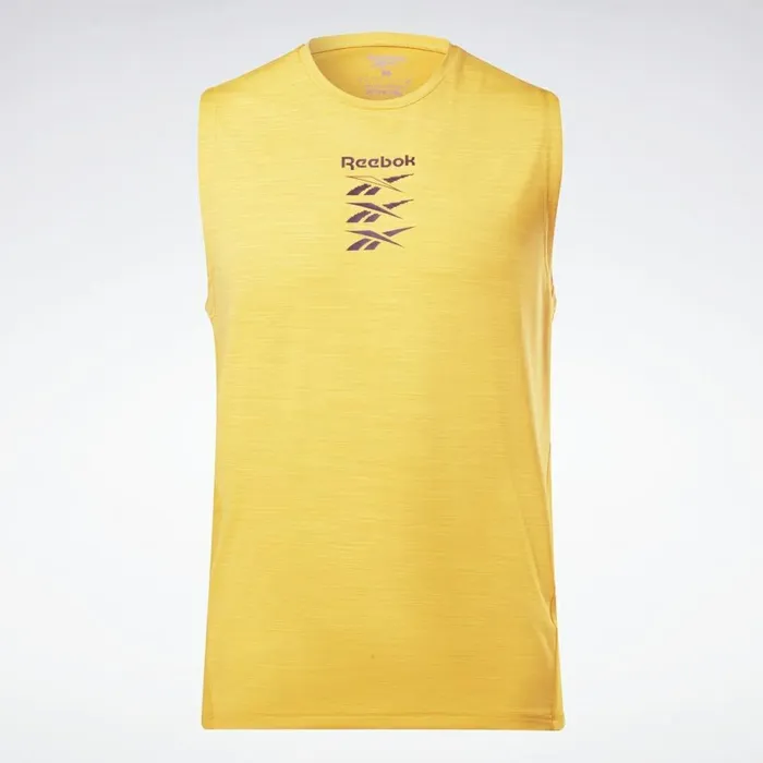 Tank Tops Mens Reebok Activchill Sleeveless TShirt Semi Solar Gold