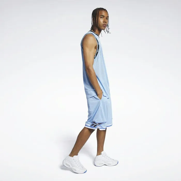 Tank Tops Mens Reebok Classics Mesh Tank Top Fluid Blue