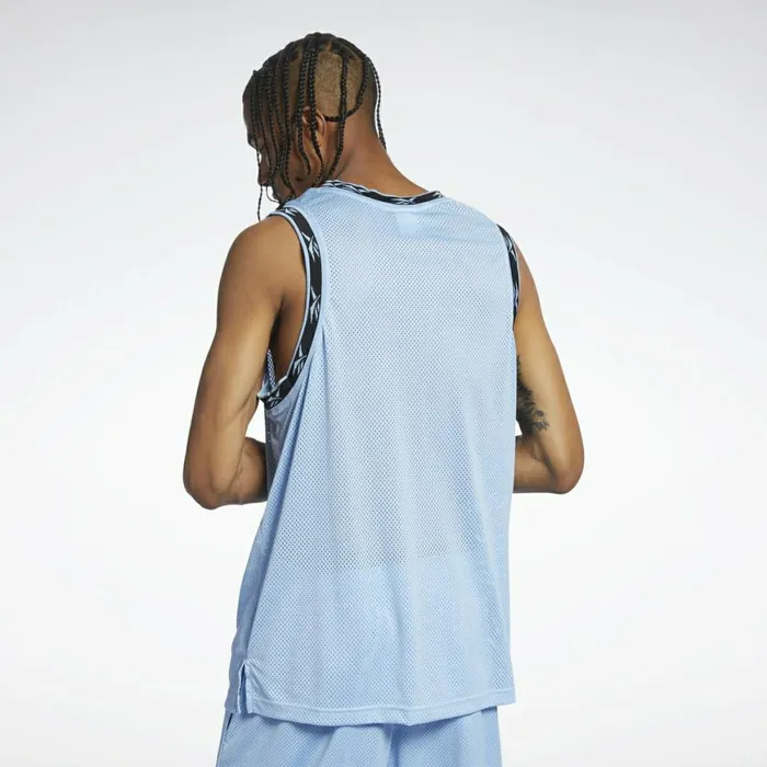 Tank Tops Mens Reebok Classics Mesh Tank Top Fluid Blue