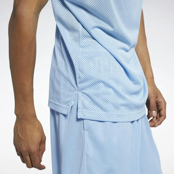 Tank Tops Mens Reebok Classics Mesh Tank Top Fluid Blue