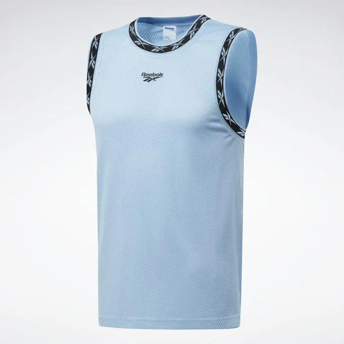 Tank Tops Mens Reebok Classics Mesh Tank Top Fluid Blue