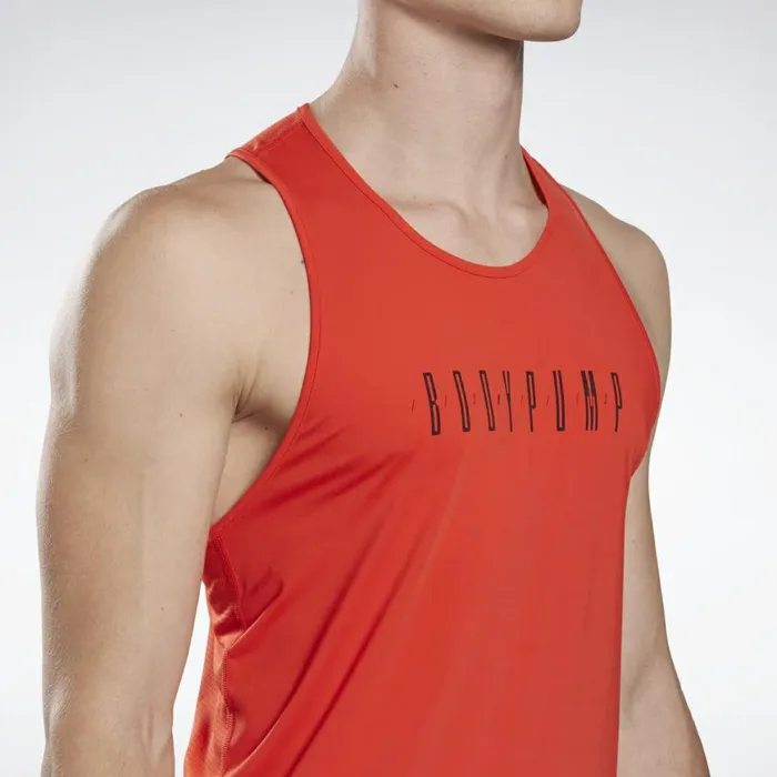 Tank Tops Mens Reebok LES MILLS BODYPUMP ACTIVCHILL Singlet Instinct Red