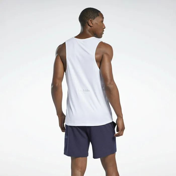 Tank Tops Mens Reebok Les Mills Restorative Tank Top White