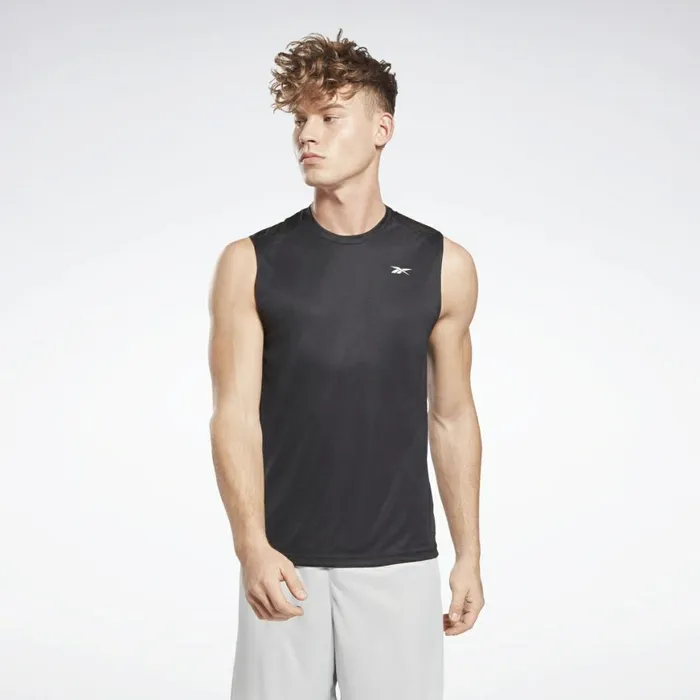 Tank Tops Mens Reebok Workout Ready Sleeveless Tech TShirt Black