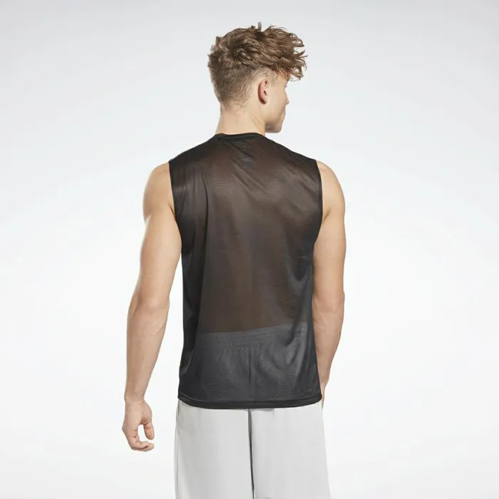 Tank Tops Mens Reebok Workout Ready Sleeveless Tech TShirt Black
