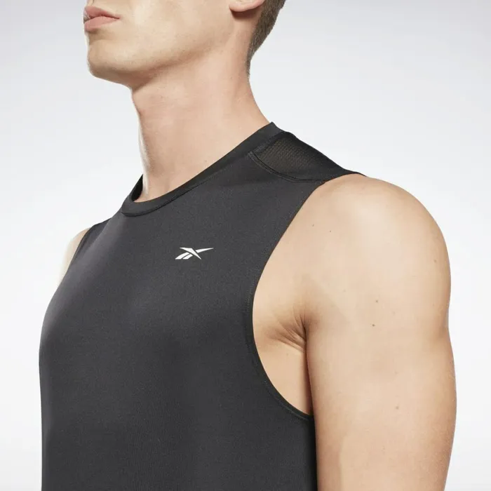 Tank Tops Mens Reebok Workout Ready Sleeveless Tech TShirt Black