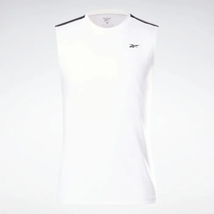 Tank Tops Mens Reebok Workout Ready Sleeveless Tech TShirt White