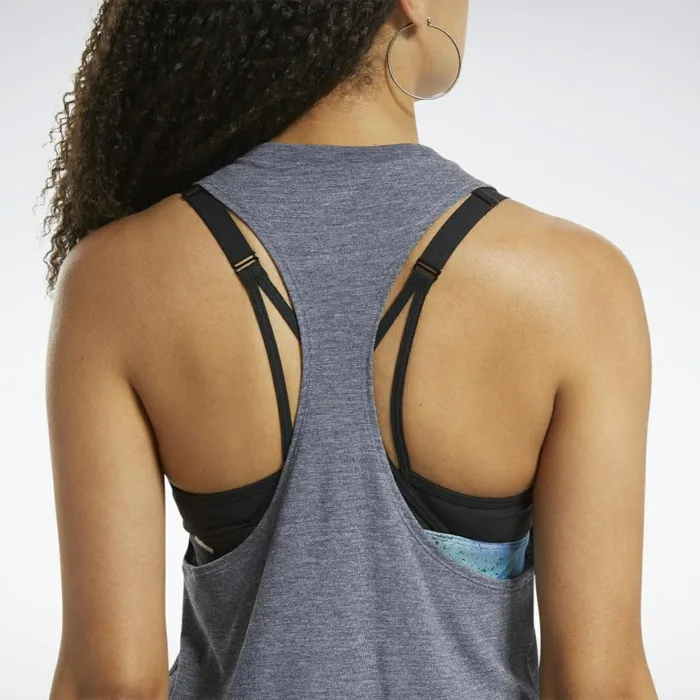 Tank Tops Womens Reebok ACTIVCHILLCOTTON Graphic Tank Top Vector Navy