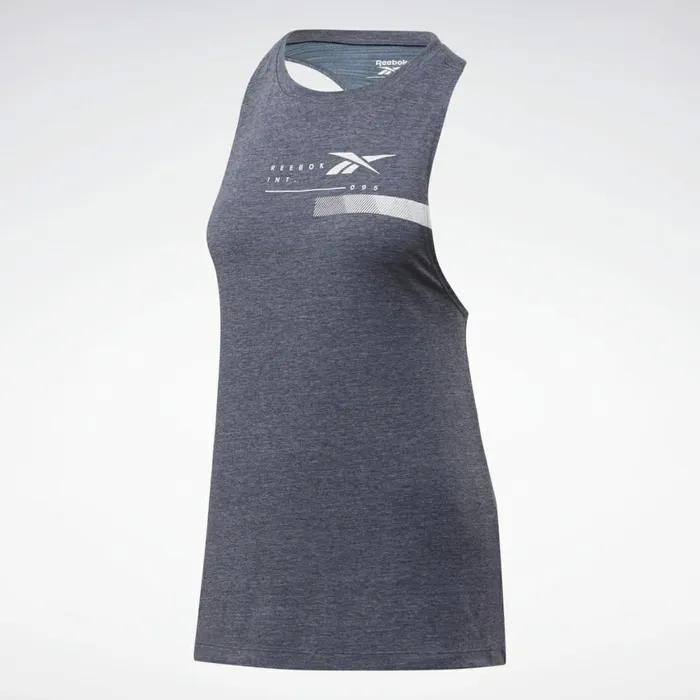 Tank Tops Womens Reebok ACTIVCHILLCOTTON Graphic Tank Top Vector Navy