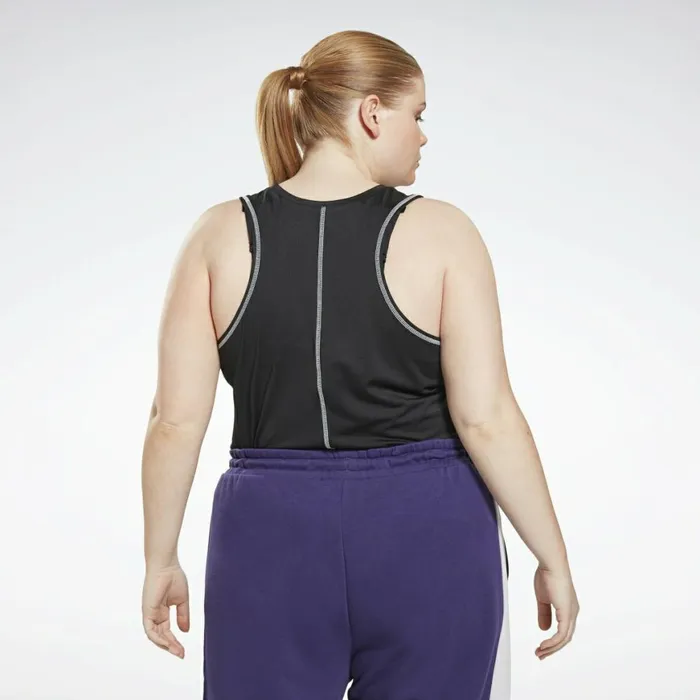 Tank Tops Womens Reebok Workout Ready Mesh Tank Top Plus Size Black