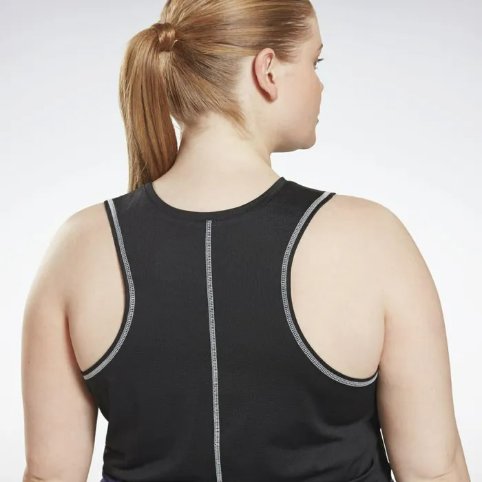 Tank Tops Womens Reebok Workout Ready Mesh Tank Top Plus Size Black