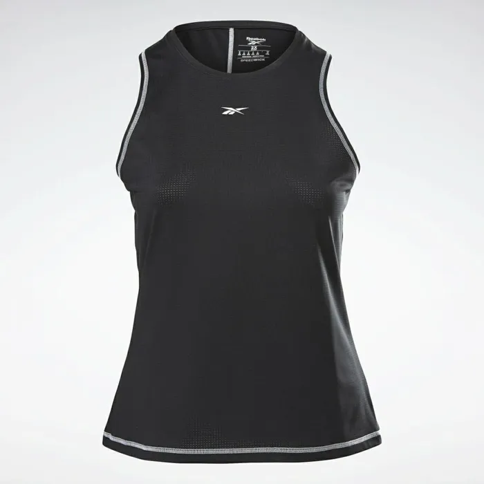 Tank Tops Womens Reebok Workout Ready Mesh Tank Top Plus Size Black