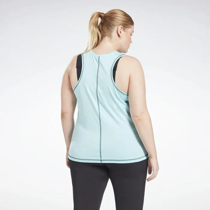 Tank Tops Womens Reebok Workout Ready Mesh Tank Top Plus Size Digital Glow