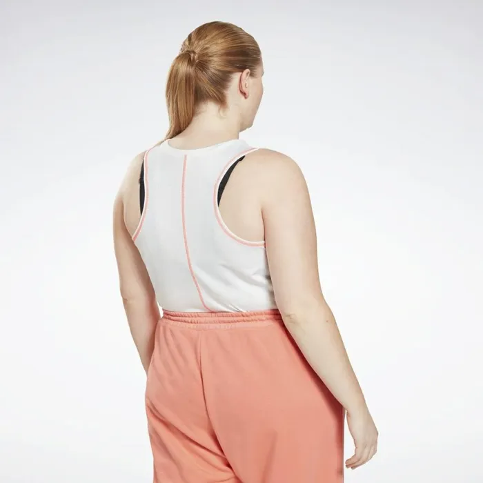 Tank Tops Womens Reebok Workout Ready Mesh Tank Top Plus Size White