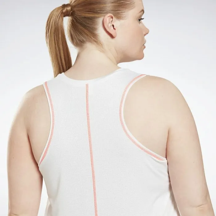 Tank Tops Womens Reebok Workout Ready Mesh Tank Top Plus Size White