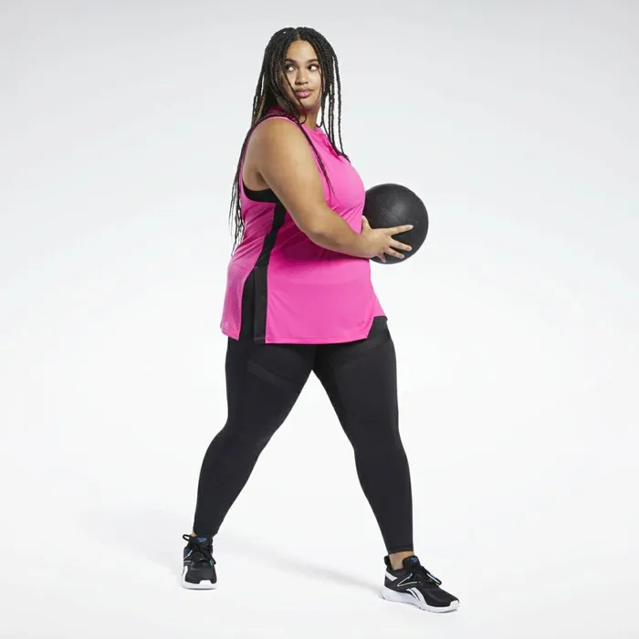 Tank Tops Womens Reebok Workout Ready Mesh Tank Top Proud Pink