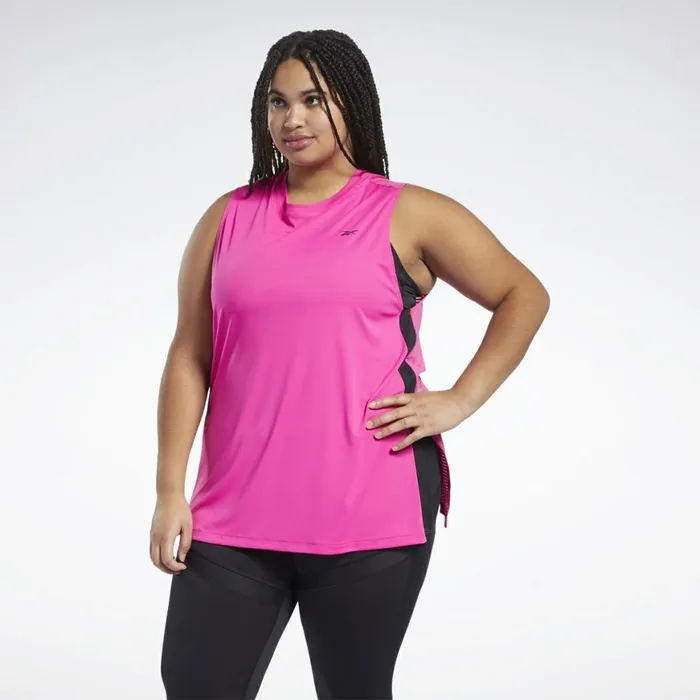 Tank Tops Womens Reebok Workout Ready Mesh Tank Top Proud Pink