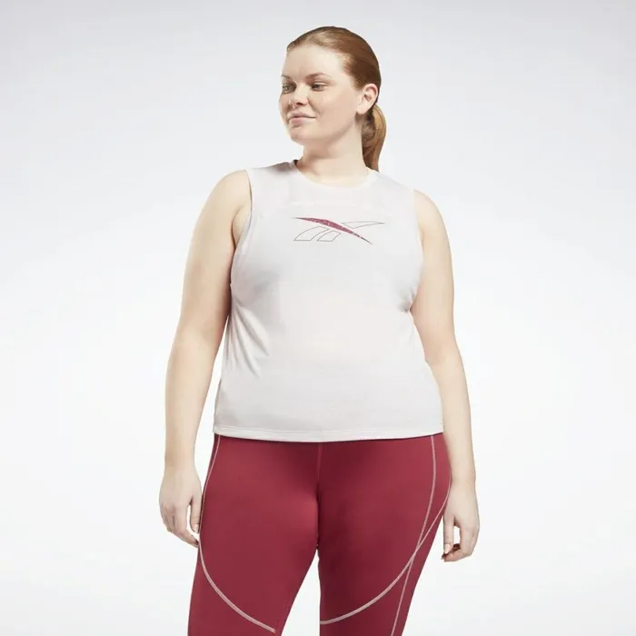Tank Tops Womens Reebok Workout Ready Supremium Tank Top Plus Size Frost Berry