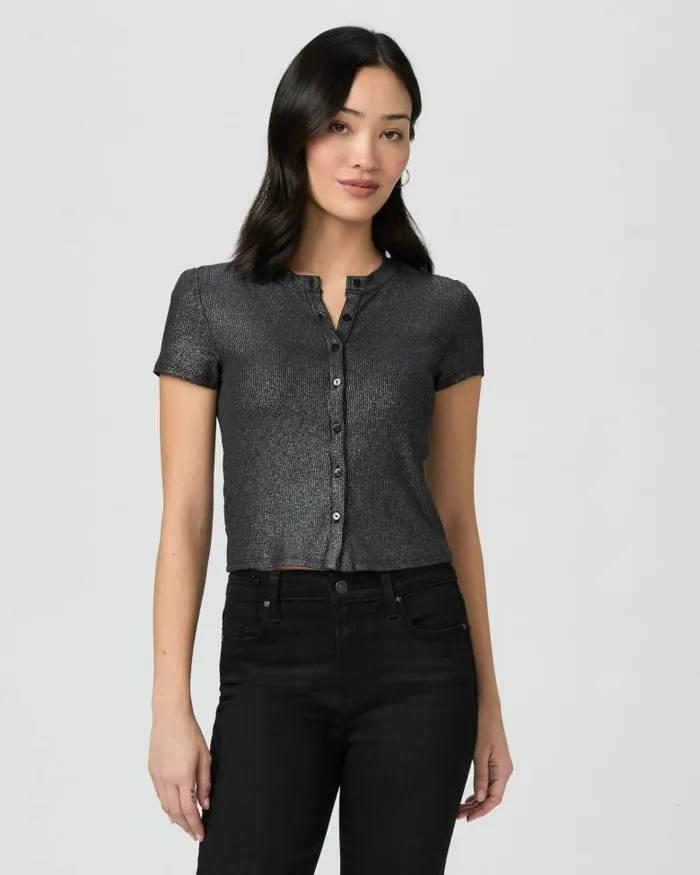 Tees and Tanks Women PAIGE Arren Tee 8211 BlackSilver