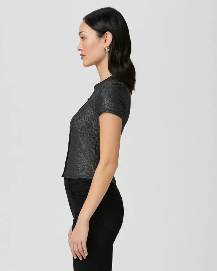 Tees and Tanks Women PAIGE Arren Tee 8211 BlackSilver Tees and Tanks Women PAIGE Arren Tee 8211 BlackSilver