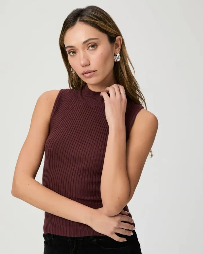 Tees and Tanks Women PAIGE Fidelia Tank 8211 Oxblood