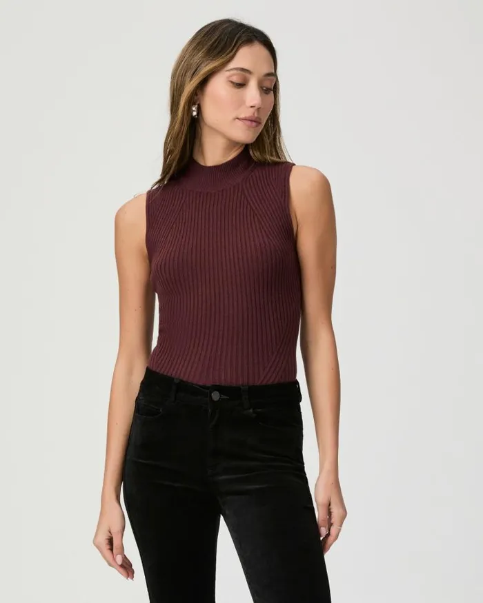 Tees and Tanks Women PAIGE Fidelia Tank 8211 Oxblood Tees and Tanks Women PAIGE Fidelia Tank 8211 Oxblood