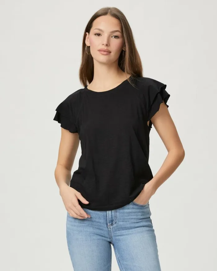 Tees and Tanks Women PAIGE Linnea Top 8211 Faded Black