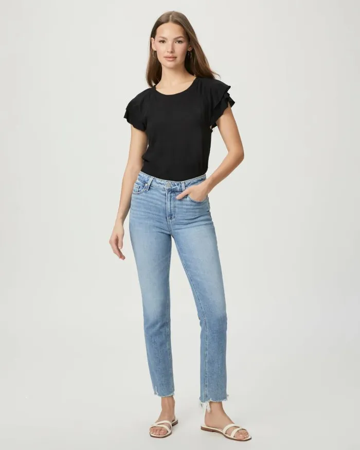 Tees and Tanks Women PAIGE Linnea Top 8211 Faded Black Tees and Tanks Women PAIGE Linnea Top 8211 Faded Black