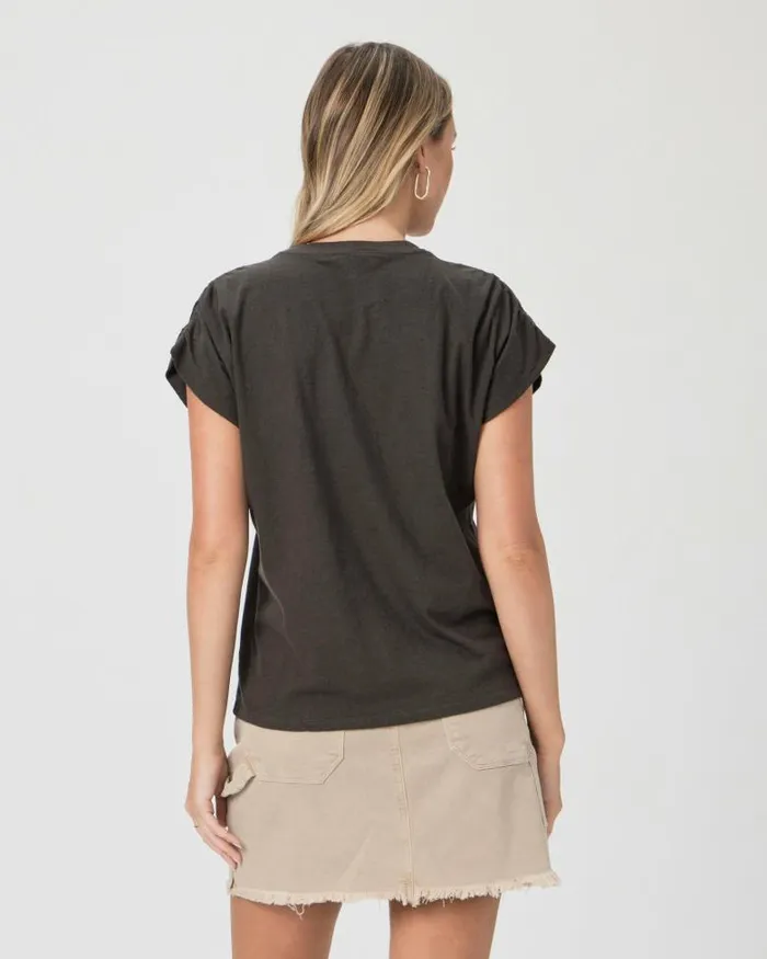 Tees and Tanks Women PAIGE Lunar Tee 8211 Faded Black Tees and Tanks Women PAIGE Lunar Tee 8211 Faded Black
