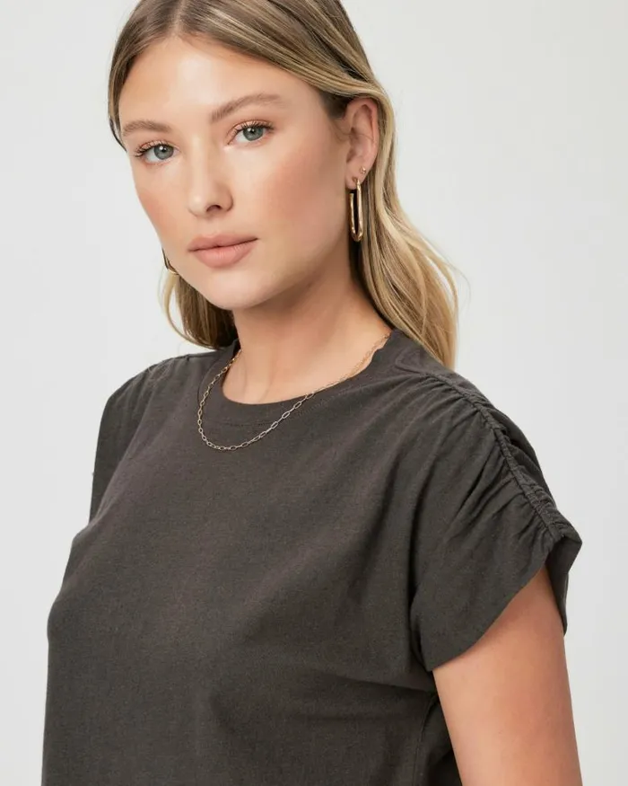 Tees and Tanks Women PAIGE Lunar Tee 8211 Faded Black Tees and Tanks Women PAIGE Lunar Tee 8211 Faded Black