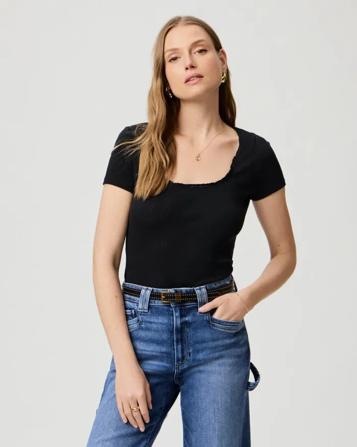 Tees and Tanks Women PAIGE Mariana Tee 8211 Black Tees and Tanks Women PAIGE Mariana Tee 8211 Black