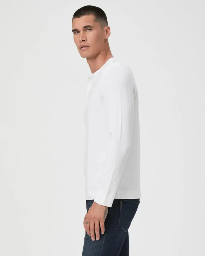 Tees Men PAIGE Garrett Henley Tee 8211 Fresh White Tees Men PAIGE Garrett Henley Tee 8211 Fresh White