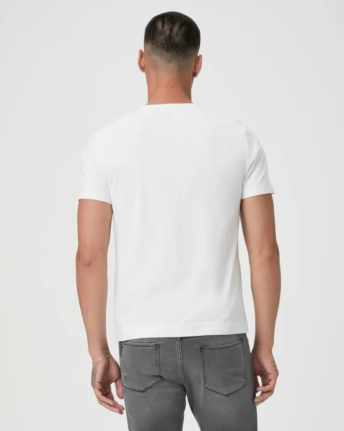 Tees Men PAIGE Harwood Short Sleeve Henley 8211 Fresh White Tees Men PAIGE Harwood Short Sleeve Henley 8211 Fresh White