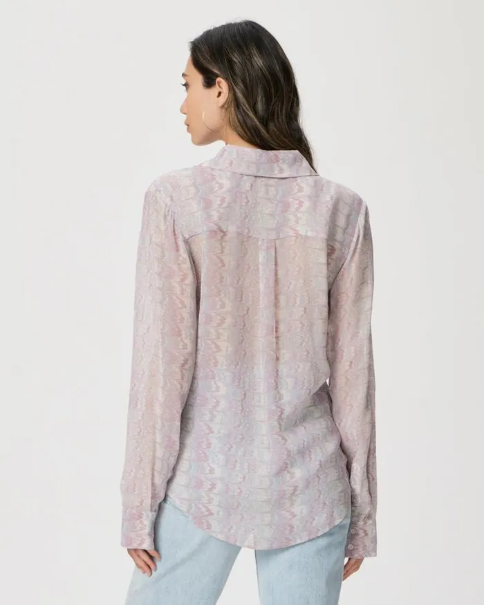 Tops and Blouses Women PAIGE Exclusive Candice Shirt 8211 Pastel Multi Silk Tops and Blouses Women PAIGE Exclusive Candice Shirt 8211 Pastel Multi Silk