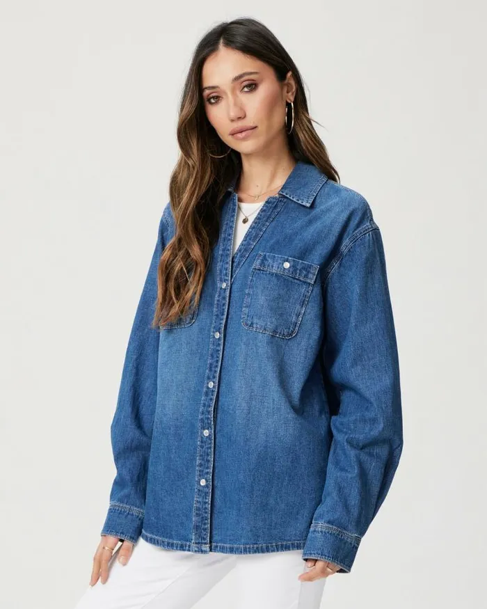 Tops and Blouses Women PAIGE Georgie Denim Shirt 8211 Heston Tops and Blouses Women PAIGE Georgie Denim Shirt 8211 Heston