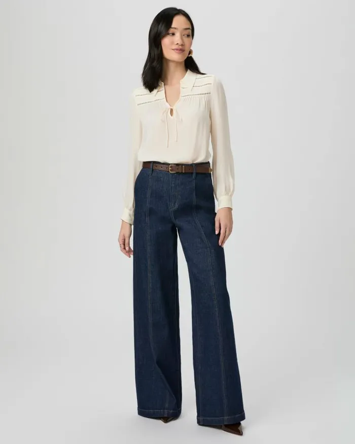 Tops and Blouses Women PAIGE Marabella Blouse 8211 Buttercream Silk Tops and Blouses Women PAIGE Marabella Blouse 8211 Buttercream Silk