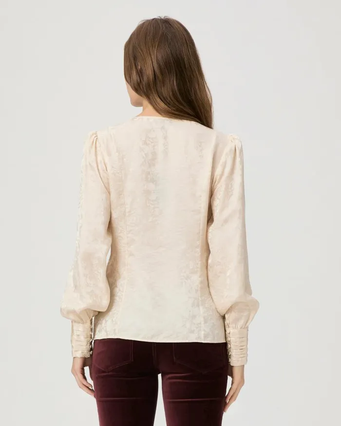 Tops and Blouses Women PAIGE Marielle Top 8211 Travertine Silk Tops and Blouses Women PAIGE Marielle Top 8211 Travertine Silk