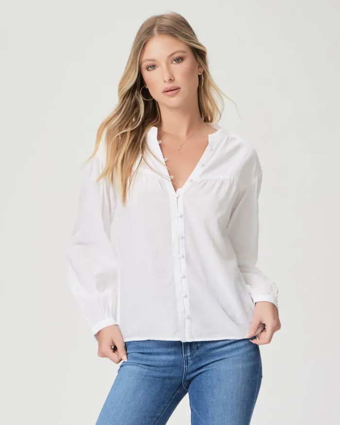 Tops and Blouses Women PAIGE Marline Shirt 8211 White Tops and Blouses Women PAIGE Marline Shirt 8211 White