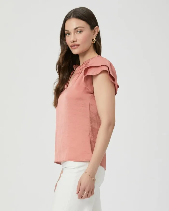 Tops and Blouses Women PAIGE Moriah Top 8211 Pink Terracotta Tops and Blouses Women PAIGE Moriah Top 8211 Pink Terracotta