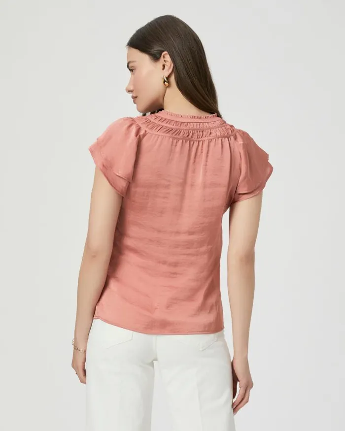 Tops and Blouses Women PAIGE Moriah Top 8211 Pink Terracotta Tops and Blouses Women PAIGE Moriah Top 8211 Pink Terracotta