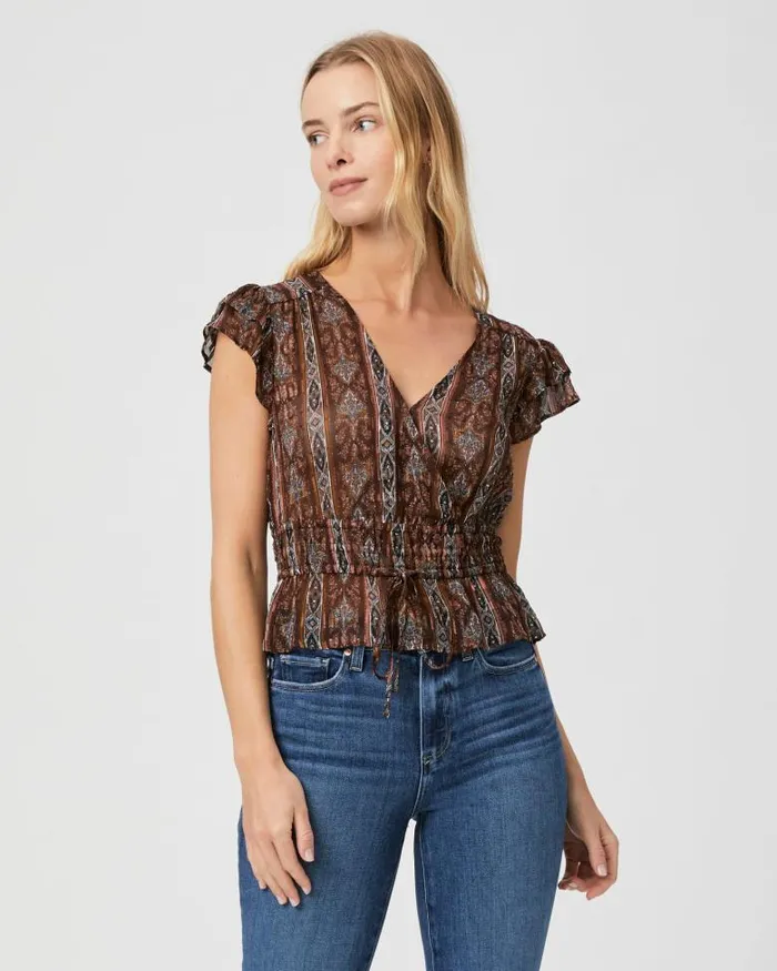Tops and Blouses Women PAIGE Pancetta Top 8211 Landslide Multi Silk Tops and Blouses Women PAIGE Pancetta Top 8211 Landslide Multi Silk