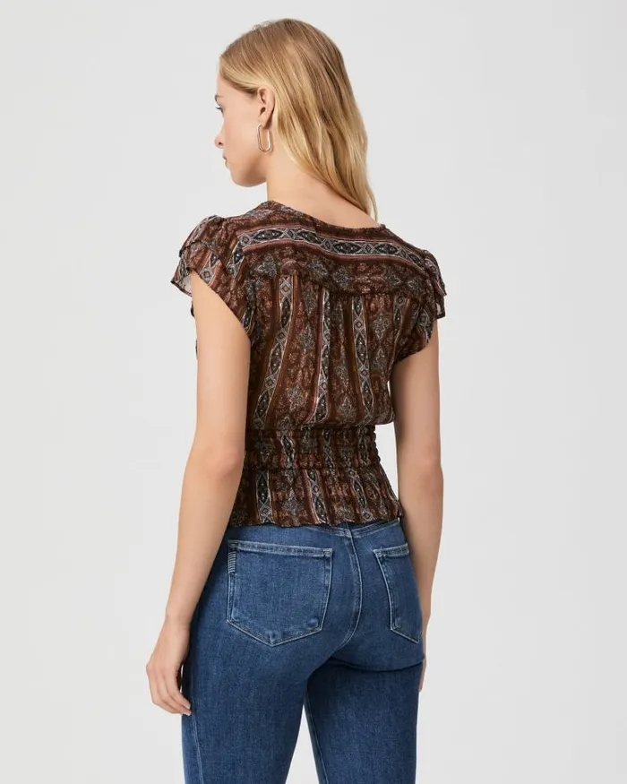 Tops and Blouses Women PAIGE Pancetta Top 8211 Landslide Multi Silk Tops and Blouses Women PAIGE Pancetta Top 8211 Landslide Multi Silk