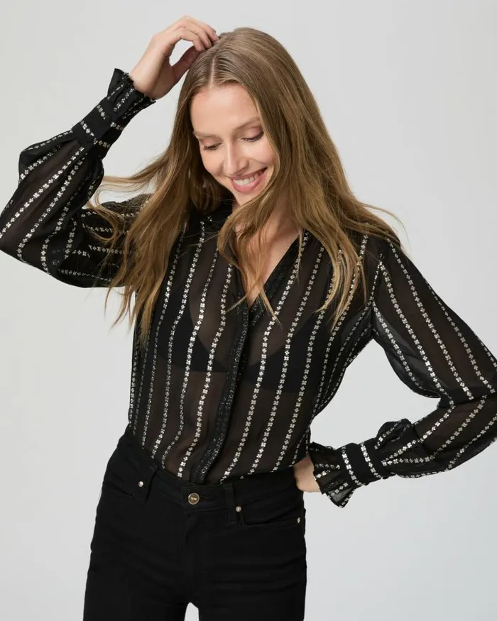Tops and Blouses Women PAIGE Sosa Blouse 8211 Black