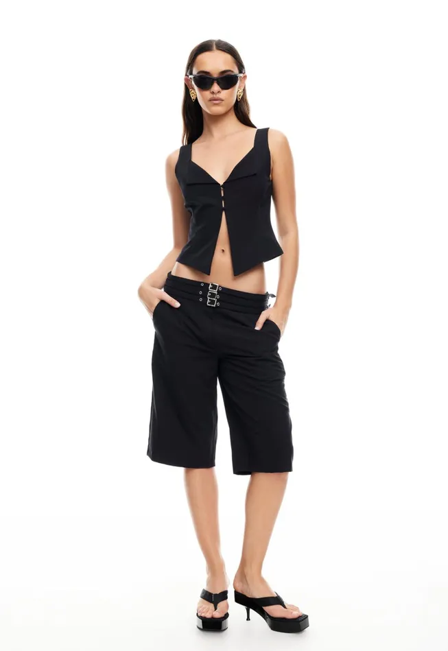 Tops Women Lioness Fashion BACKSTAGE VEST Onyx Tops Women Lioness Fashion BACKSTAGE VEST Onyx