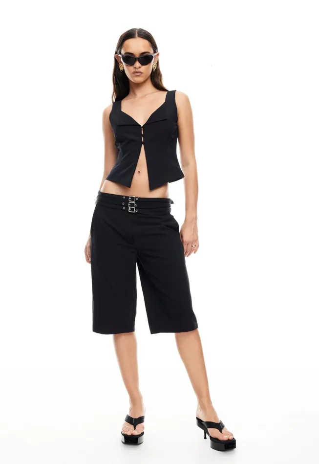 Tops Women Lioness Fashion BACKSTAGE VEST Onyx Tops Women Lioness Fashion BACKSTAGE VEST Onyx