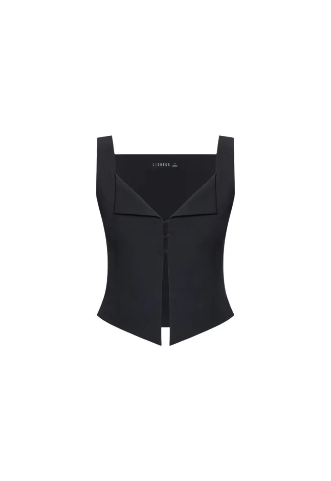 Tops Women Lioness Fashion BACKSTAGE VEST Onyx Tops Women Lioness Fashion BACKSTAGE VEST Onyx