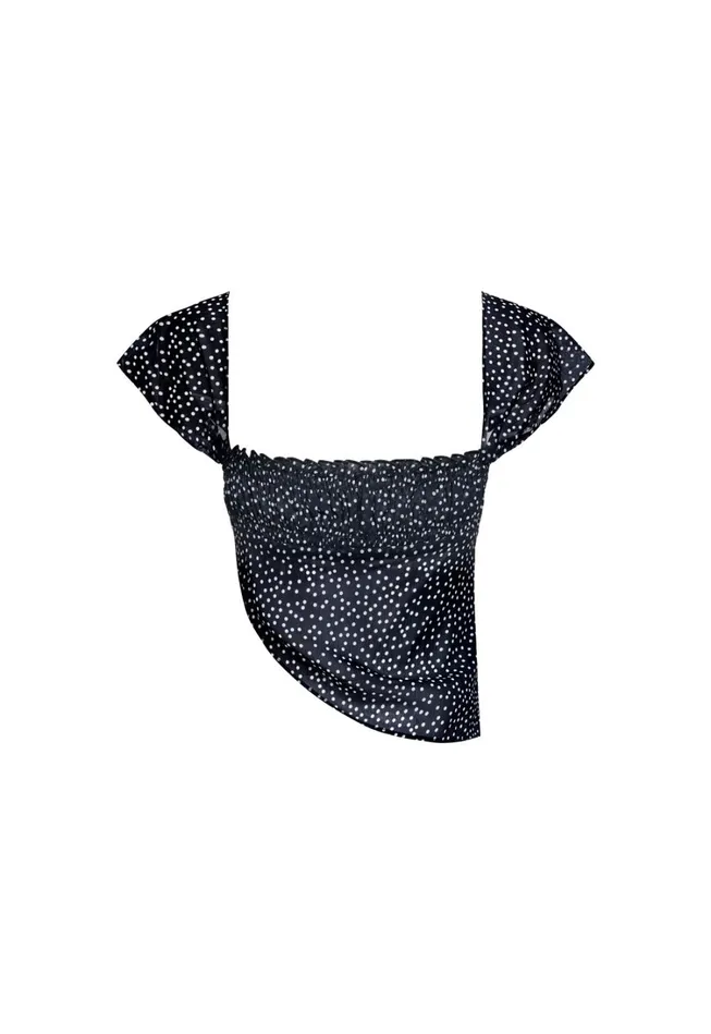 Tops Women Lioness Fashion DISTRICT TOP Onyx Polka Tops Women Lioness Fashion DISTRICT TOP Onyx Polka