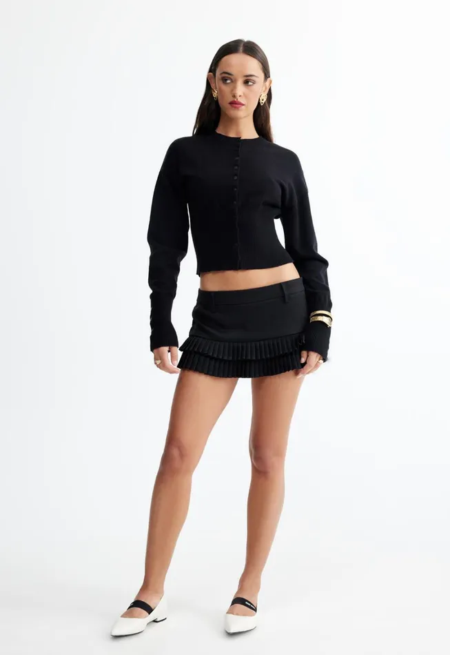 Tops Women Lioness Fashion HEAD IN THE CLOUDS CARDIGAN Onyx Tops Women Lioness Fashion HEAD IN THE CLOUDS CARDIGAN Onyx